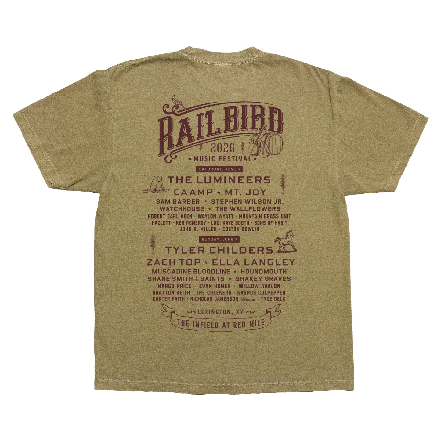 Barrel Lineup Tee - Faded Army (Pre-Order)