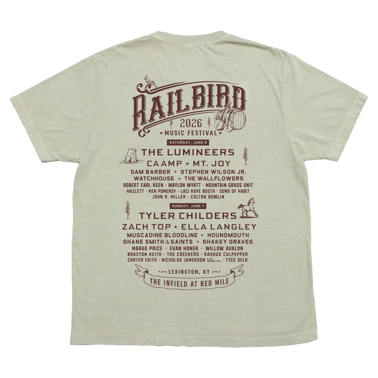 Barrel Lineup Tee - Washed Thyme (Pre-Order)