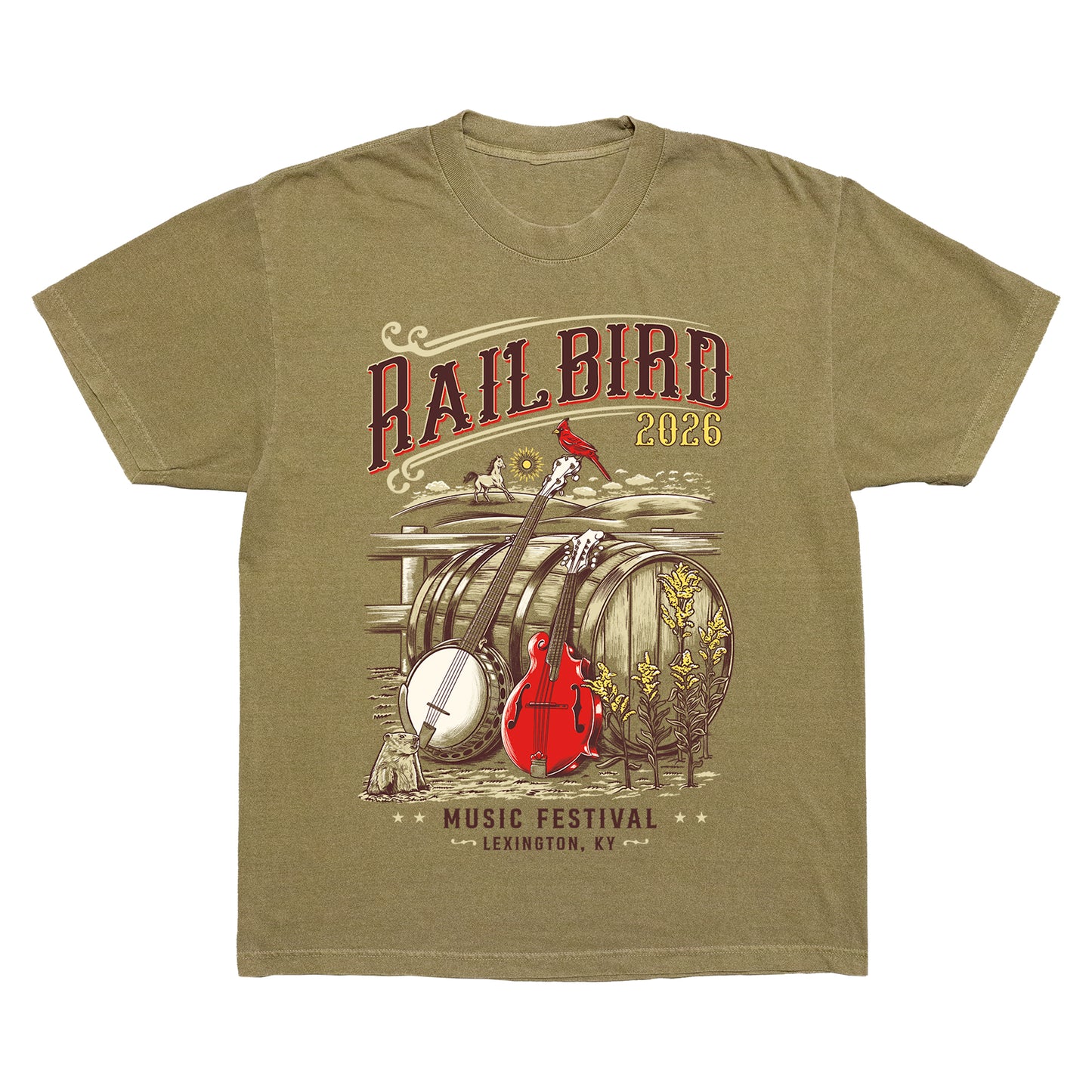 Barrel Lineup Tee - Faded Army (Pre-Order)